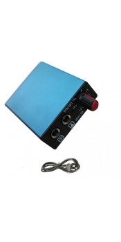 Professional Blue Tattoo Power Supply w/ Clip Cord, Power Plug & Foot Pedal