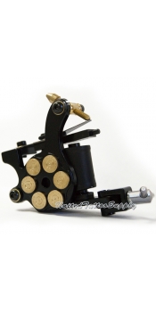 E-class Professional Black Bullet Revolver Tattoo Machine w/10 Wrap Coil