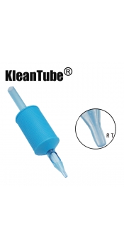 KleanTube® - Premium Tattoo Disposable Grips with Clear Tips - 1 Round