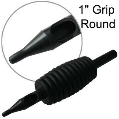 1" Inch Sterile Disposable Black Silicone Tattoo Grip - 1 Round