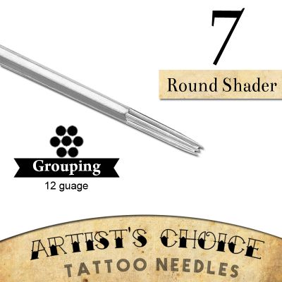 Artist's Choice Tattoo Needles - 7 Round Shader  50 Pack