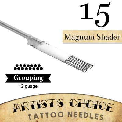 Artist's Choice Tattoo Needles - 15 Magnum Shader 50 Pack