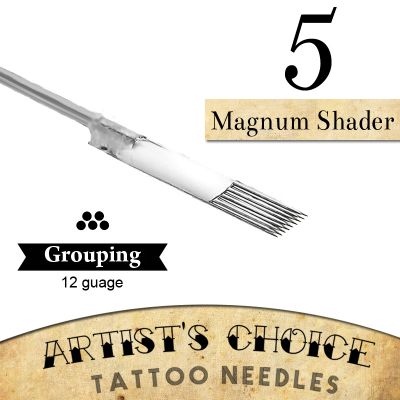 Artist's Choice Tattoo Needles - 5 Magnum Shader 50 Pack