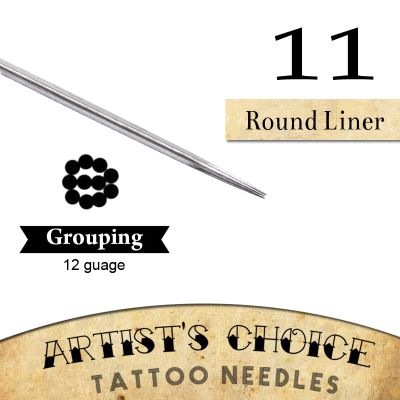 Artist's Choice Tattoo Needles - 9 Round Liner 50 Pack