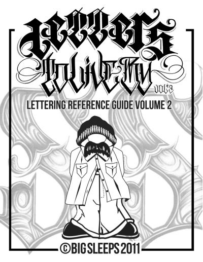 LETTERS TO LIVE BY VOLUME #2 Tattoo Script Lettering Sketchbook Flash Book by Big Sleeps (50 Pages)