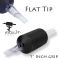 Atlas Junior™ Tube - 1" Inch Black Sterile Disposable Tattoo Grips with Clear Tip - 11 Flat