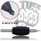 Tuff Tube® - 1" Inch Sterile Black Disposable Tattoo Grips with Hard Silicon Grip and Clear Tip - 14 Diamond